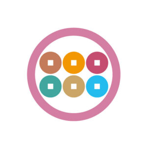 丸に六文銭[白]